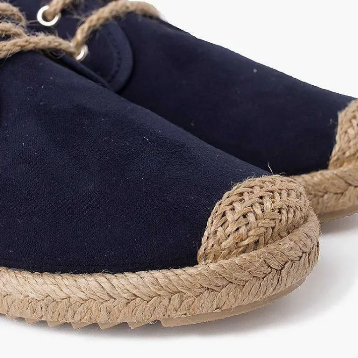 Pisamonas Brogues And Bluchers>Faux Suede Blucher With Jute Toe And Laces