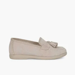 Pisamonas Moccasins And Loafers>Faux Suede Moccasins With Tassels