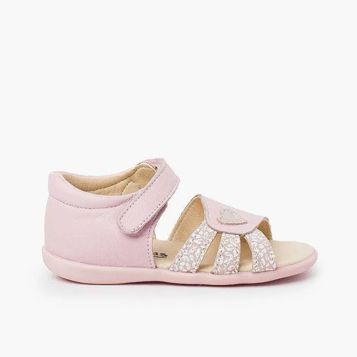 Pisamonas Sandals>First Steps Girl Sandal With Heart