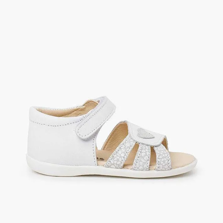 Pisamonas Sandals>First Steps Girl Sandal With Heart