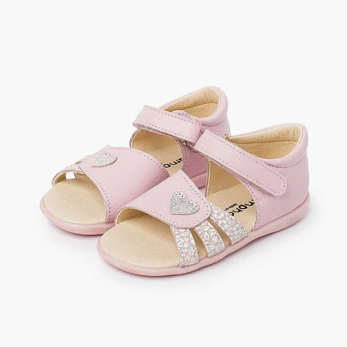 Pisamonas Sandals>First Steps Girl Sandal With Heart