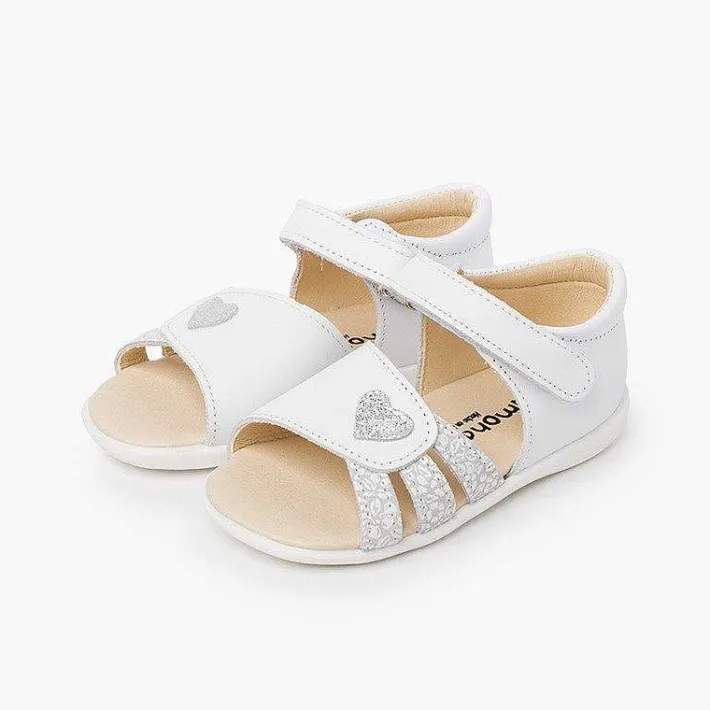 Pisamonas Sandals>First Steps Girl Sandal With Heart