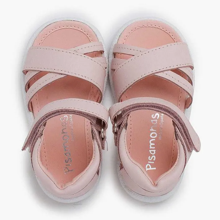 Pisamonas Sandals>First Steps Sandals Crossed Straps