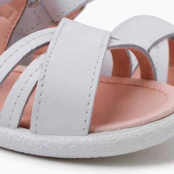 Pisamonas Sandals>First Steps Sandals Crossed Straps