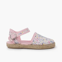 Pisamonas Espadrilles>Floral Espadrilles Buckle Fastening Colour Pink