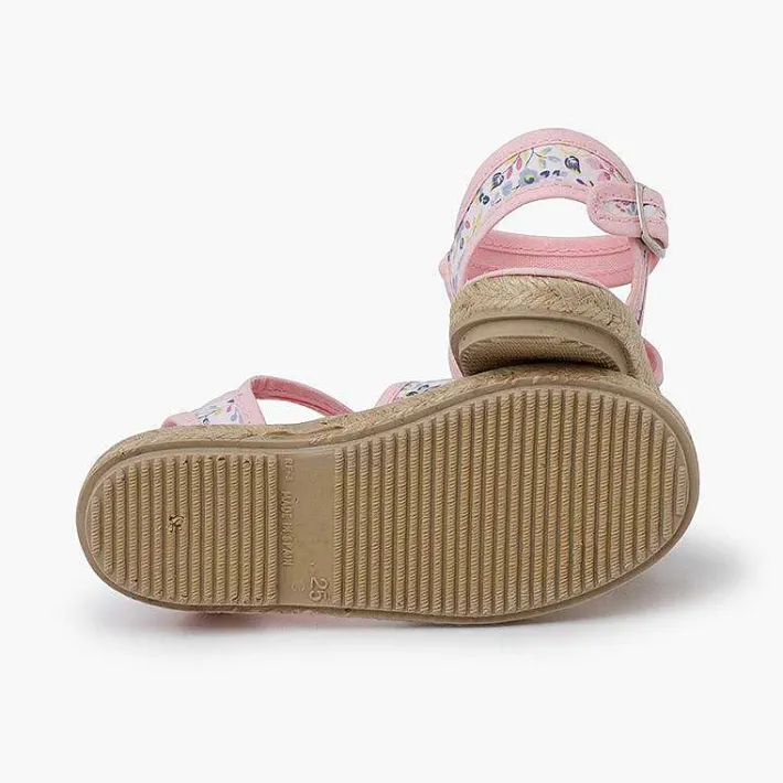 Pisamonas Espadrilles>Floral Espadrilles Buckle Fastening Colour Pink