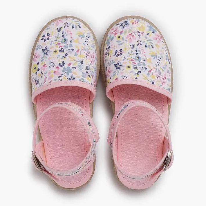 Pisamonas Espadrilles>Floral Espadrilles Buckle Fastening Colour Pink
