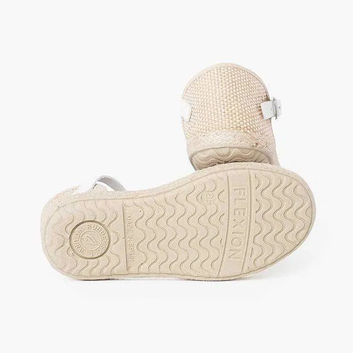 Pisamonas Espadrilles>Flowers Espadrille Sandal With Leather Strap