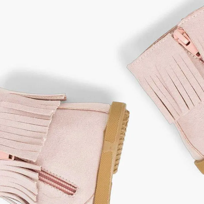 Pisamonas Boots>Fringed Booties With Zip For First Steps