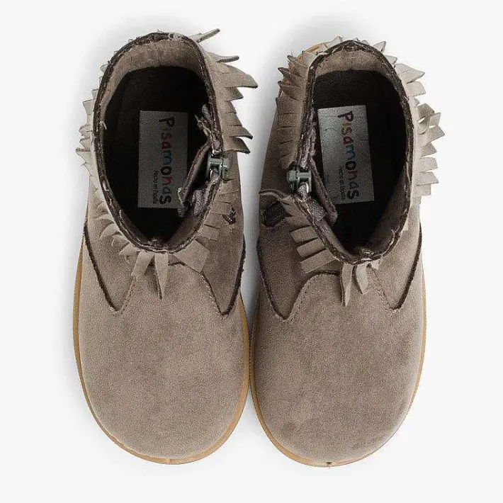 Pisamonas Boots>Fringed Booties With Zip For First Steps