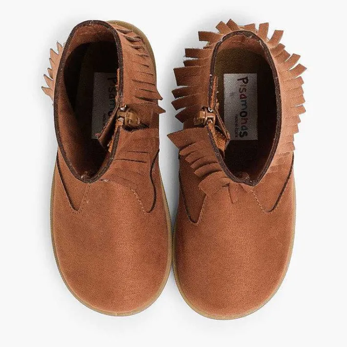 Pisamonas Boots>Fringed Booties With Zip For First Steps