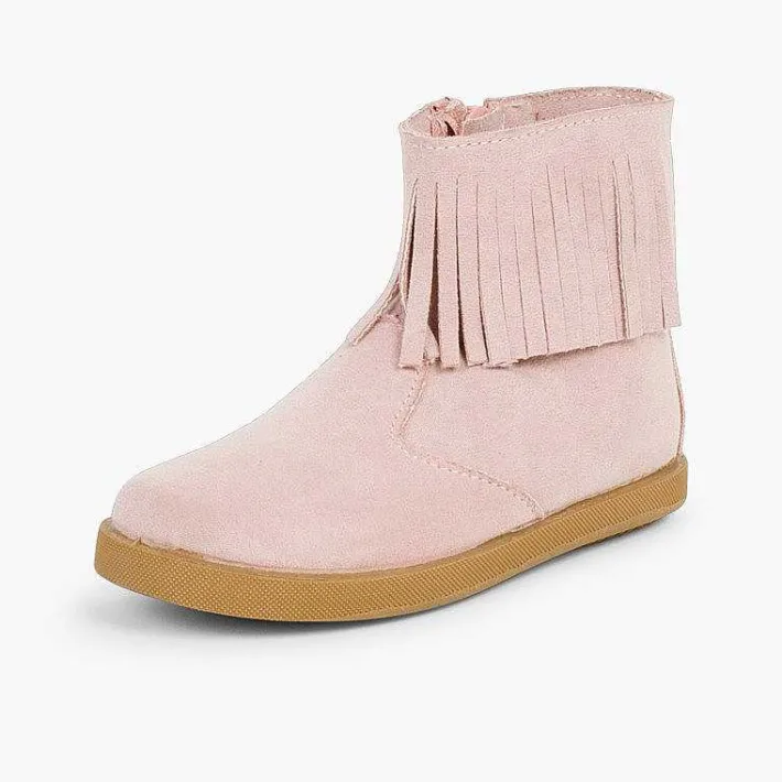 Pisamonas Boots>Fringed Booties With Zip For First Steps