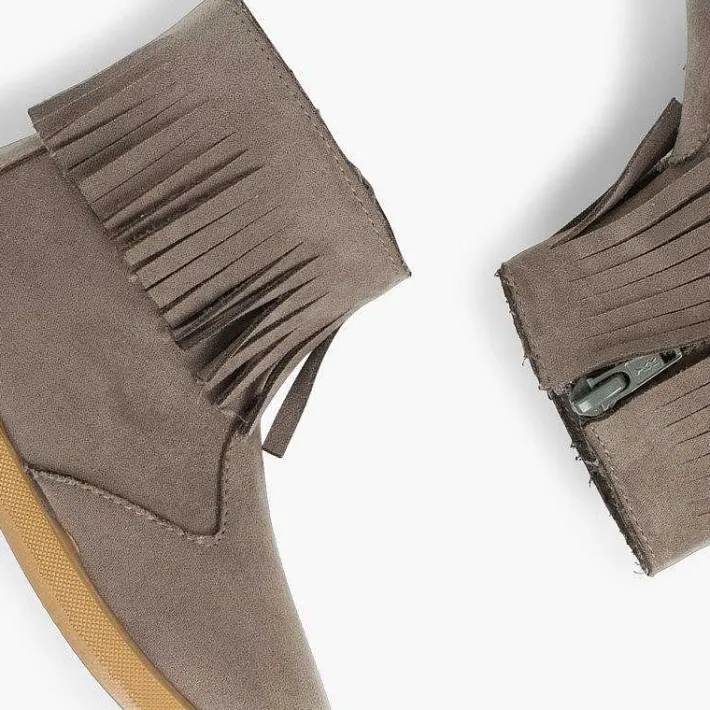 Pisamonas Boots>Fringed Booties With Zip For First Steps