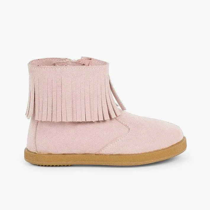 Pisamonas Boots>Fringed Booties With Zip For First Steps