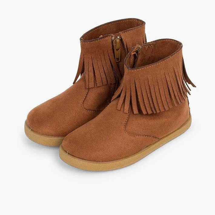 Pisamonas Boots>Fringed Booties With Zip For First Steps