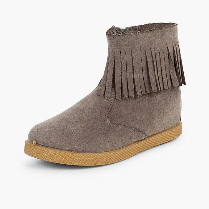 Pisamonas Boots>Fringed Booties With Zip For First Steps