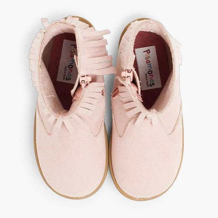 Pisamonas Boots>Fringed Booties With Zip For First Steps