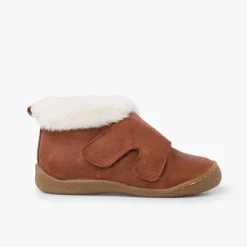 Pisamonas Boots>Fur Collar Bootie With Wide Strap