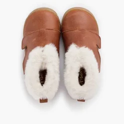 Pisamonas Boots>Fur Collar Bootie With Wide Strap