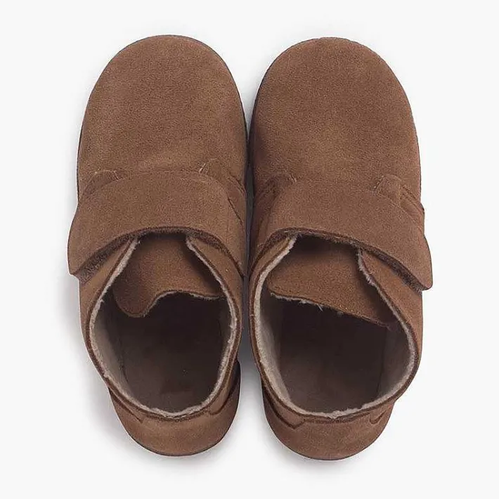 Pisamonas Boots>Furry Adherent Wide Strap Ankle Boots