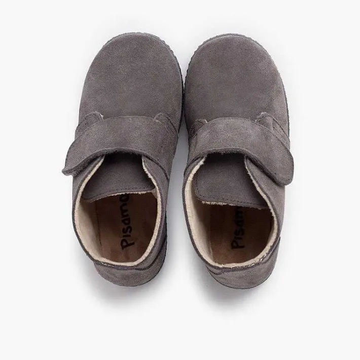 Pisamonas Boots>Furry Adherent Wide Strap Ankle Boots