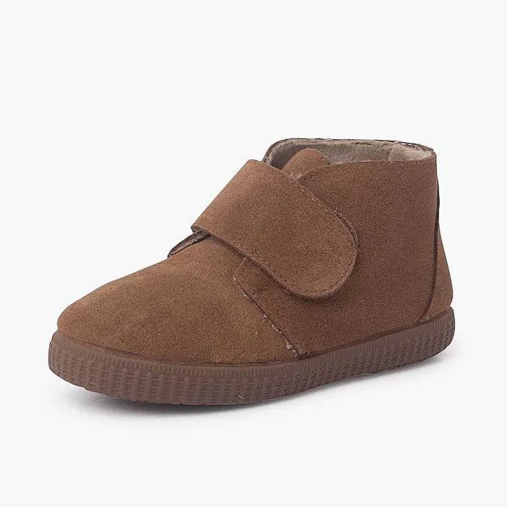 Pisamonas Boots>Furry Adherent Wide Strap Ankle Boots