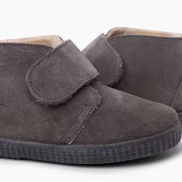Pisamonas Boots>Furry Adherent Wide Strap Ankle Boots