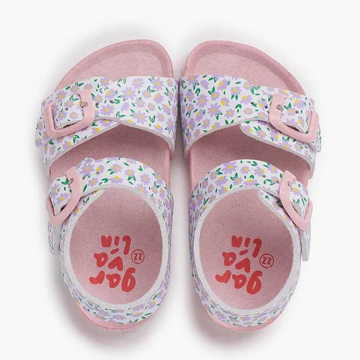 Pisamonas Sandals>Garvalin Bio Gel Sandals With Flowers Colour Floral