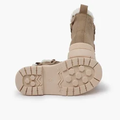 Pisamonas Boots>Garvalin Boots Fur And Laces Colour Taupe