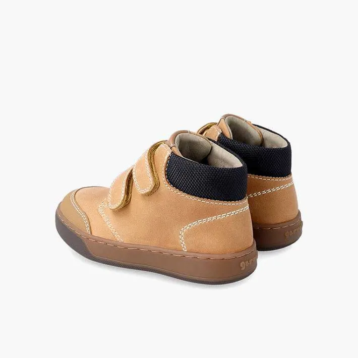 Pisamonas School Shoes>Garvalin Leather Ankle Boot With Hook-And-Loop Closure