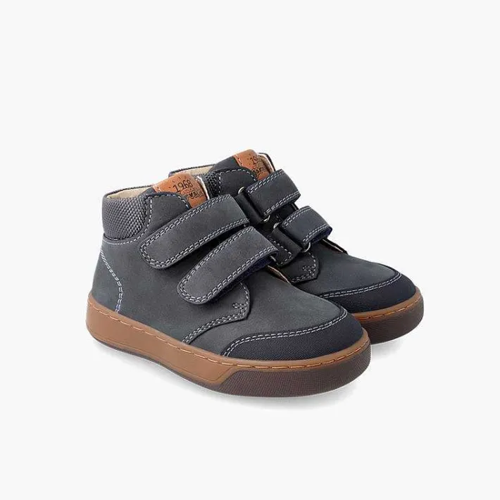 Pisamonas School Shoes>Garvalin Leather Ankle Boot With Hook-And-Loop Closure