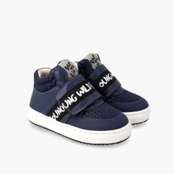 Pisamonas Trainers>Garvalin Lettered Trainers Colour Navy Blue