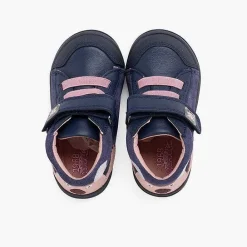 Pisamonas Boots>Garvalin Split Leather Boot With Koala Drawing Colour Navy Blue