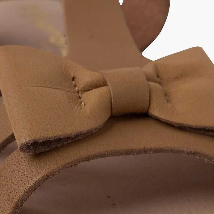 Pisamonas Sandals>Girl Leather Sandal With Buckle Closure