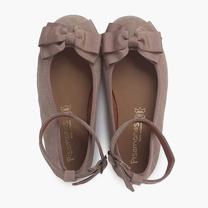 Pisamonas Ballet Pumps And Flats>Girl'S Ballerinas Double Bow And Bracelet