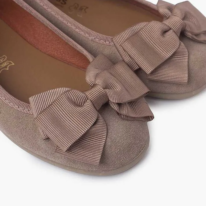 Pisamonas Ballet Pumps And Flats>Girl'S Ballerinas Double Bow And Bracelet
