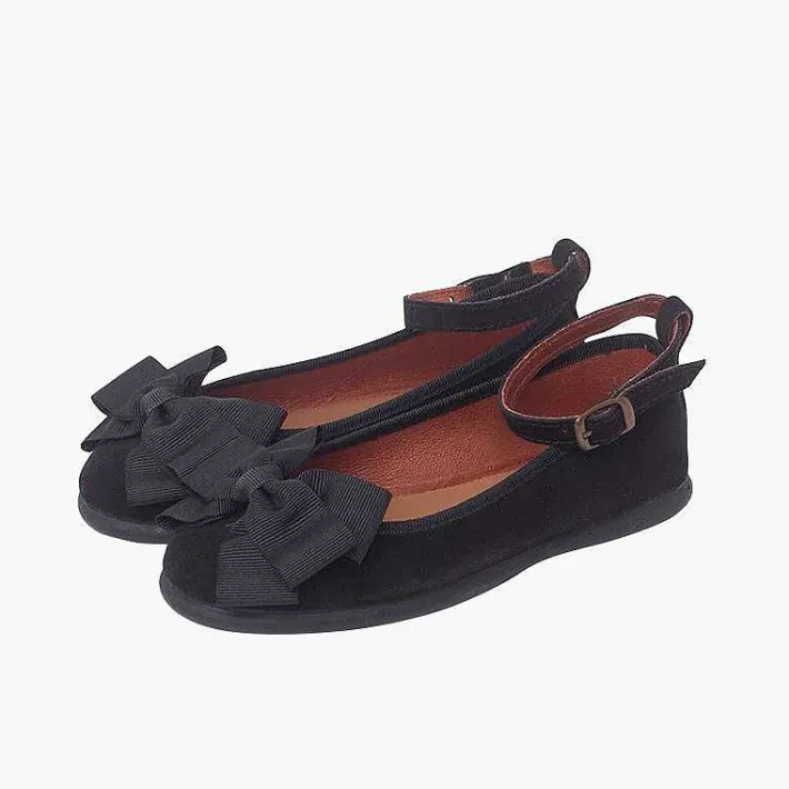 Pisamonas Ballet Pumps And Flats>Girl'S Ballerinas Double Bow And Bracelet