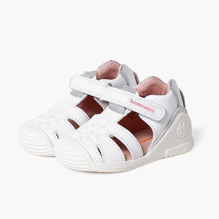 Pisamonas Sandals>Girl'S Biogateo Flower Sandals With Riptape Fastening