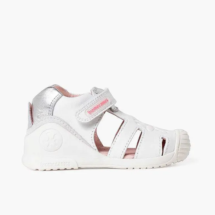 Pisamonas Sandals>Girl'S Biogateo Flower Sandals With Riptape Fastening