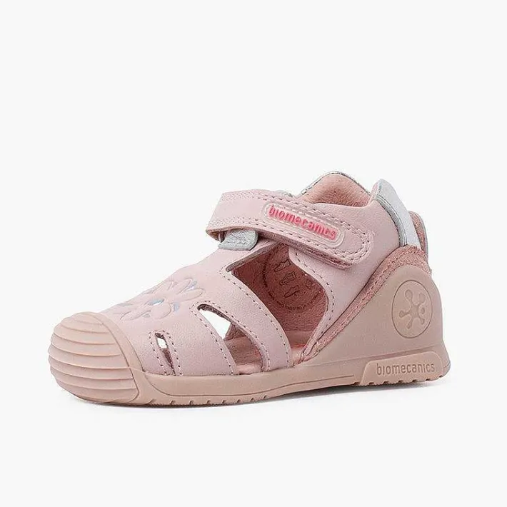 Pisamonas Sandals>Girl'S Biogateo Flower Sandals With Riptape Fastening