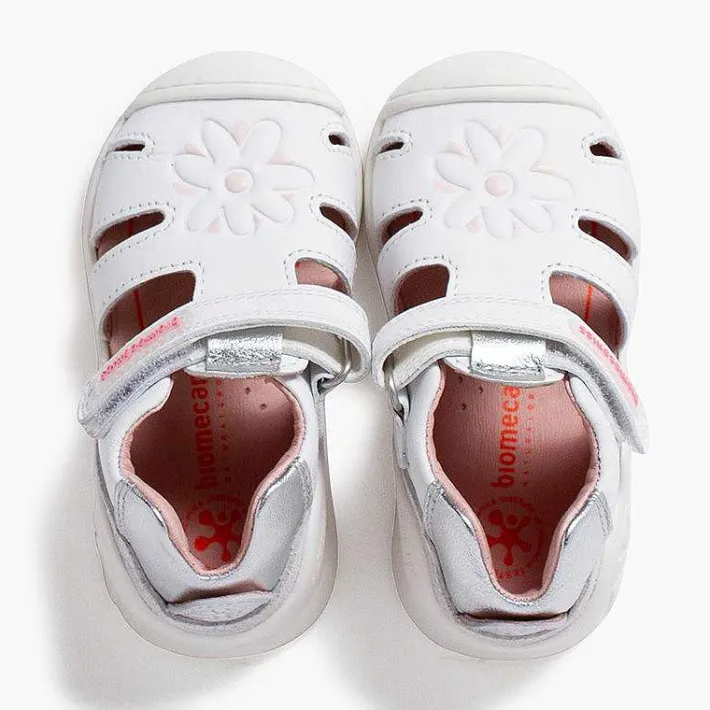 Pisamonas Sandals>Girl'S Biogateo Flower Sandals With Riptape Fastening