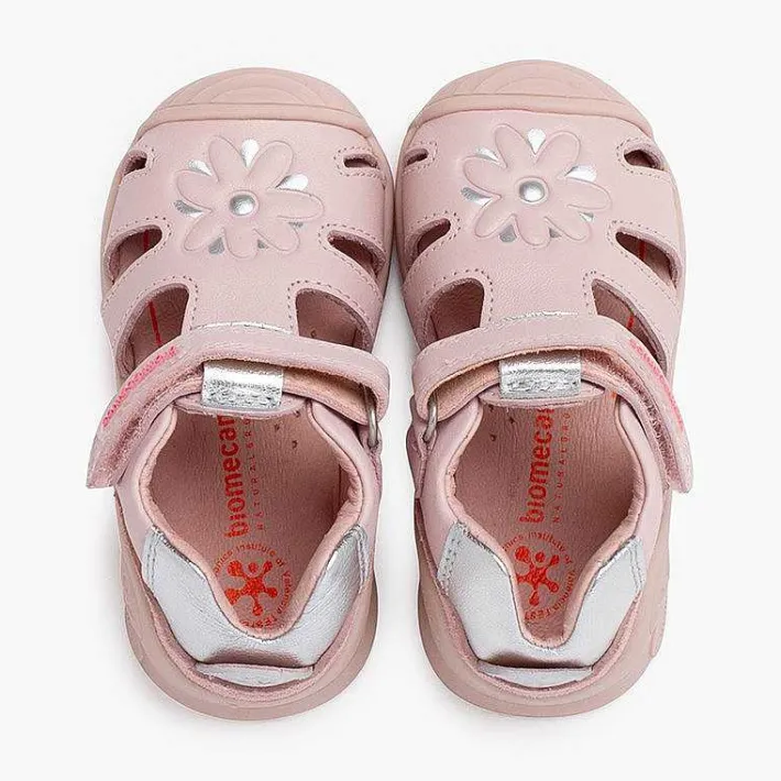 Pisamonas Sandals>Girl'S Biogateo Flower Sandals With Riptape Fastening