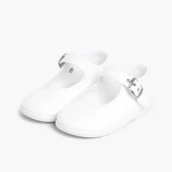 Pisamonas Mary Janes>Girls Buckle Up Canvas Mary Janes