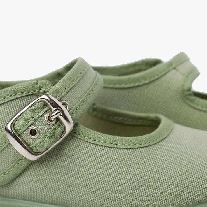 Pisamonas Mary Janes>Girls Buckle Up Canvas Mary Janes