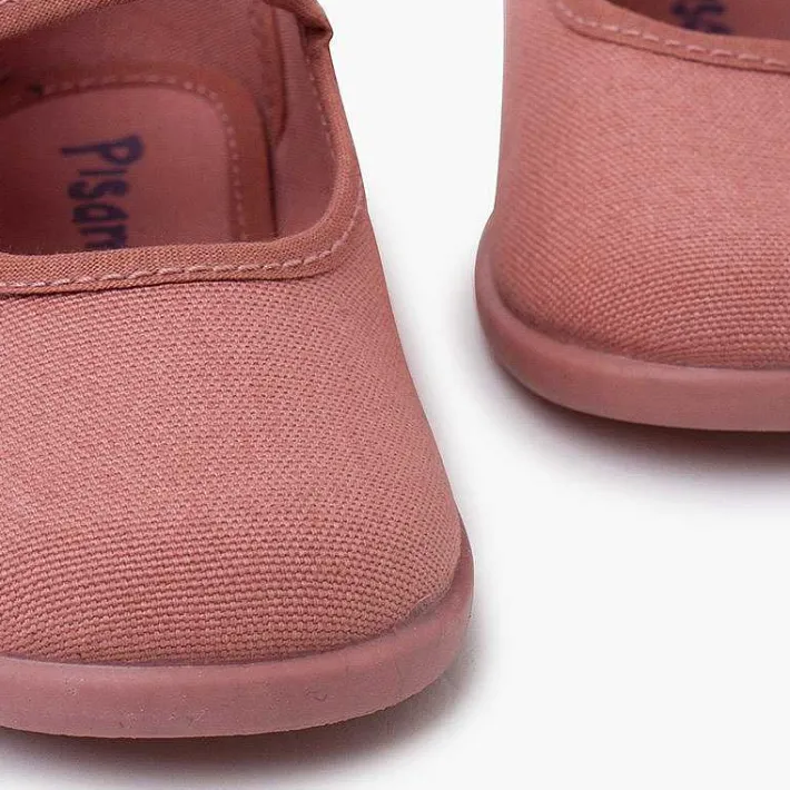 Pisamonas Mary Janes>Girls Buckle Up Canvas Mary Janes