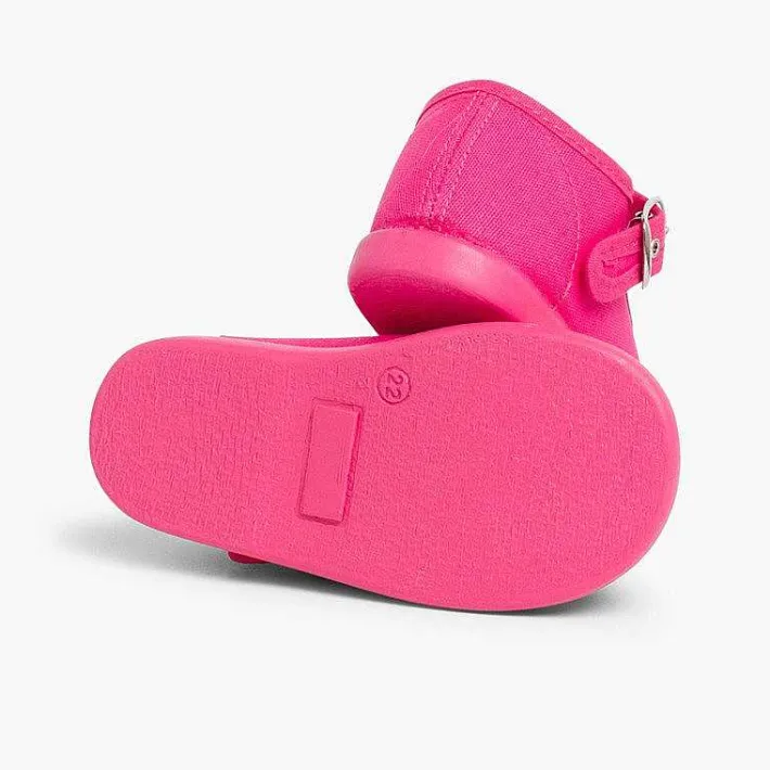 Pisamonas Mary Janes>Girls Buckle Up Canvas Mary Janes