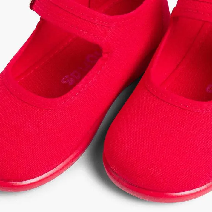 Pisamonas Mary Janes>Girls Buckle Up Canvas Mary Janes