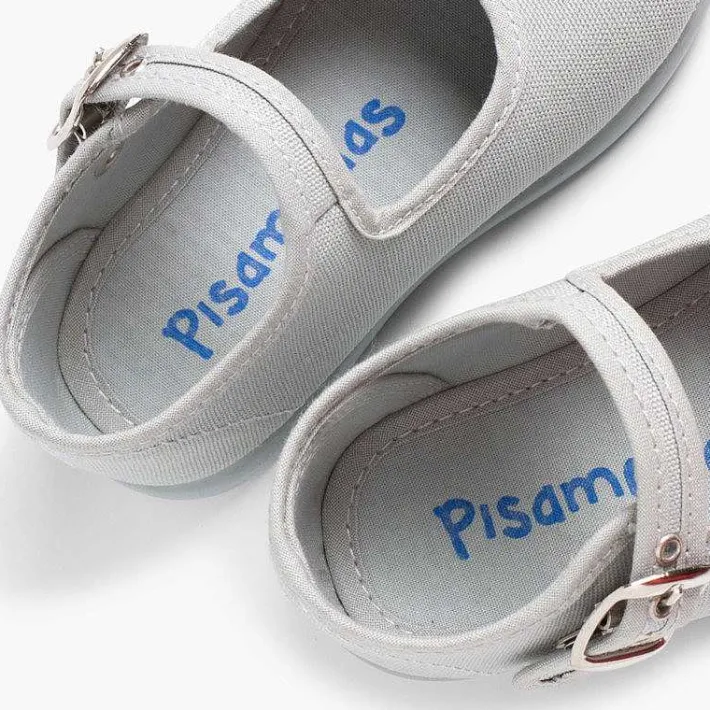 Pisamonas Mary Janes>Girls Buckle Up Canvas Mary Janes