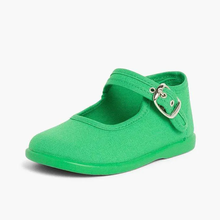 Pisamonas Mary Janes>Girls Buckle Up Canvas Mary Janes