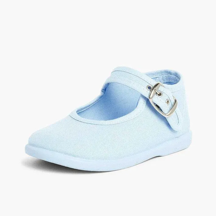 Pisamonas Mary Janes>Girls Buckle Up Canvas Mary Janes